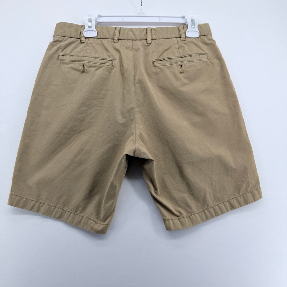 Uniqlo Chino Shorts Mens Medium Khaki Tan Cotton Twill 321-413174 Casual - Picture 3 of 4